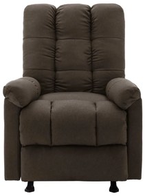 321415 vidaXL Fotoliu de masaj rabatabil, maro închis, material textil