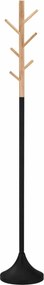 Cuier pom W58, negru/stejar, metal/lemn, 28x176 cm