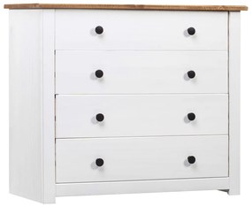 Dulap lateral, alb, 80 x 40 x 73 cm, gama pin de Panama 1, alb si lemn