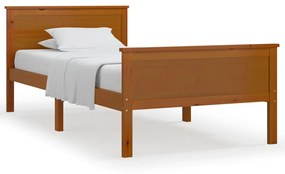 322189 vidaXL Cadru de pat, maro miere, 100x200 cm, lemn masiv de pin