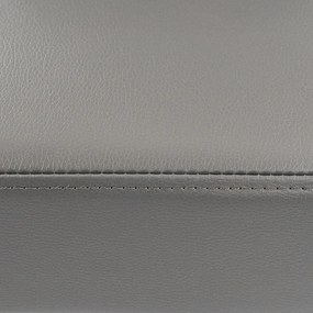 Scaun de sufragerie din piele Kelly, gri