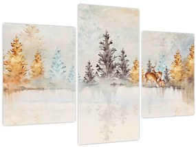 Tablou - Pădure în acuarelă (90x60 cm)