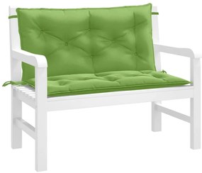 vidaXL Pernă bancă de grădină, 2 buc. melanj verde, 100x50x7 cm textil