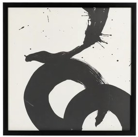 Tablou decorativ alb/negru din MDF si sticla, 61x2,6x61 cm, Sketch Bizzotto