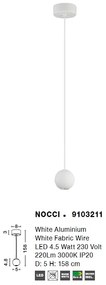 Pendul LED design modern minimalist Nocci alb NVL-9103211