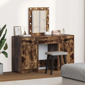 vidaXL Masă de Machiaj 3 pcs Maro 50 x 41 x 135 cm Lemn compozit