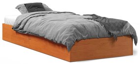 844821 vidaXL Cadru de pat, maro ceruit, 90x200 cm, lemn masiv de pin