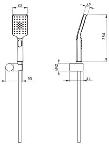 Deante NGA_N41K - Set de duș ALPINIA, negru