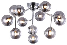Lustra deosebita cu 12 de surse de lumina Dallas, crom/ fumuriu MYMOD545PL-12CH