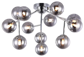 Lustra deosebita cu 12 de surse de lumina Dallas, crom/ fumuriu MYMOD545PL-12CH