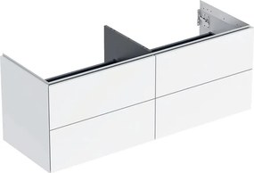Dulap baza suspendat Geberit One alb lucios 135 cm cu 4 sertare