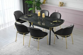 Set de scaune de sufragerie Dore Gold, 4 buc., 4 buc
