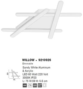 Lustra/Plafoniera LED design modern WILLOW White