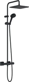 Coloana de dus cu baterie termostatata negru mat Hansgrohe Vernis Shape 240