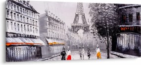 Tablou - Pictură în ulei, Paris (120x50 cm)