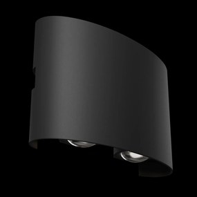Aplica de perete exterior cu iluminat arhitectural IP54 LED Strato negru