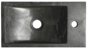 Chiuvetă mică pentru WC neagră din piatră 40x22 cm Blok – Sapho