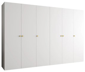 Dulap de haine 300 cm Parna 1 (alb + Auriu). 1125903