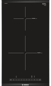 Plita vitroceramica cu inductie incorporabila Bosch PIB375FB1E, 3700W, 2 zone, 17 trepte, PowerBoost, Negru