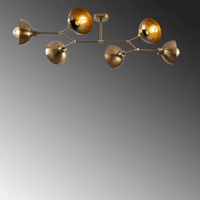 Plafonieră aurie cu abajur din metal 52x102 cm Dram – Opviq lights