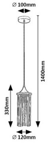 Lampă suspendată Rabalux 72151 Roxas, negru