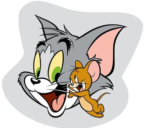 Tom și Jerry pernă de formă, pernă decorativă 32*32 cm