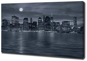 Tablou pe pânză canvas New york, pe timp de noapte