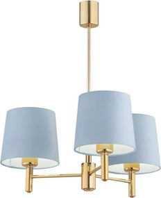 BRILAGI - Lustră pe tijă MONTE 3xE27/60W/230V albastru/auriu