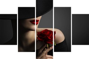 Tablou - Femeia cu flori (150x105 cm)