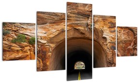 Tablou - tunel în stâncă (125x70 cm), în 40 de alte dimensiuni noi