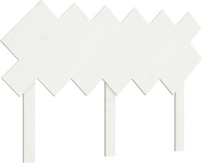 vidaXL Tăblie de pat, alb, 122,5x3x80,5 cm, lemn masiv de pin