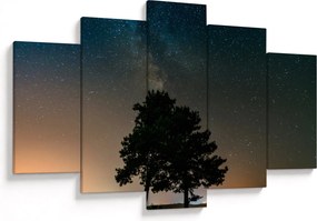 Tablou cu cerul nocturn și copaci (150x105 cm)