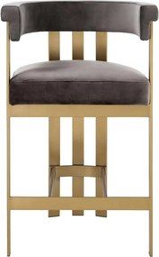 Scaun de bar design LUX, Counter Stool Clubhouse gri