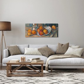 Tablou - Paul Cézanne, Still Life with Milk Jug and Fruit, reproducere (120x50 cm)