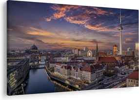 Tablou - Apus de soare în Berlin (90x60 cm)
