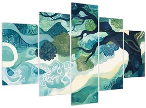 Tablou – Coroană verde a arborelui vieții (150x105 cm)