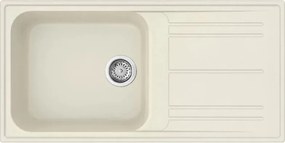 Chiuveta de bucatarie Smeg LZ150P, 100 cm, Rezistenta la zgarieturi, Usor de curatat, Crem