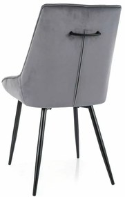 Scaun de bucătărie Misty Velvet, gri