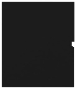 Masca de chiuveta, negru, 60 x 38,5 x 45 cm, PAL Negru, Dulap pentru chiuveta, 1