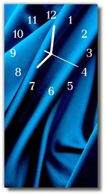 Ceas de perete din sticla vertical Panza albastru