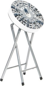 Taburet pliant Cosmo, albastru, 30x30x50 cm