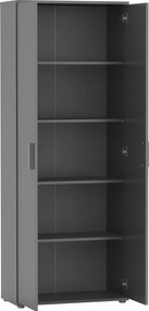 Dulap, poliţe, cu două uşi, grafit, SERVO TIP 1