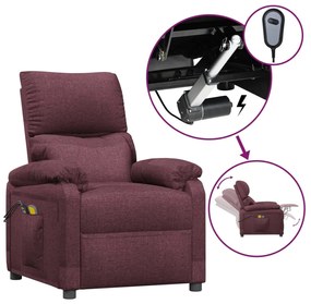 3098437 vidaXL Fotoliu electric de masaj, violet, material textil
