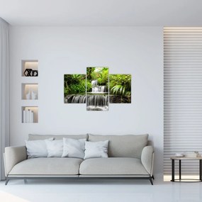 Tablou - Cascadă în pădurea tropicală (90x60 cm)