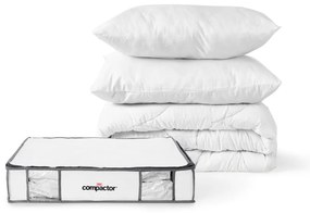 Cutii de depozitare pentru haine 3 buc. din material textil cu vacuum/cu pereți întăriți 45x65x15,5 cm Life – Compactor