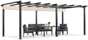 Pergolă de terasă Barbados 3x6 m Garden Point bej