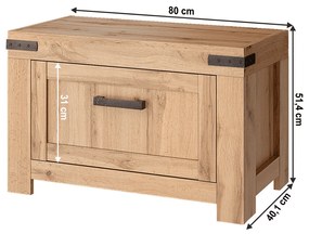 Dulap pentru pantofi MORATIZ, stejar wotan