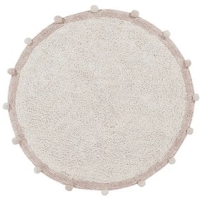 Covor pentru copii crem lavabil/țesut manual din bumbac ø120 cm Bubbly Vintage Nude – Lorena Canals