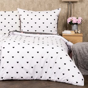 Lenjerie de pat din bumbac 4Home Inimioare, 220 x 200 cm, 2 buc. 70 x 90 cm