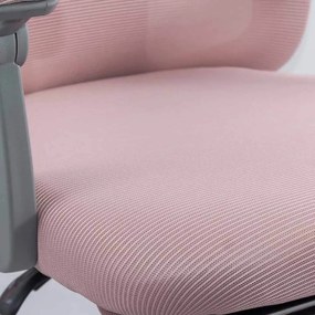 Scaun ergonomic OFF 430 roz, spătar mesh și reglaj pe înălțime